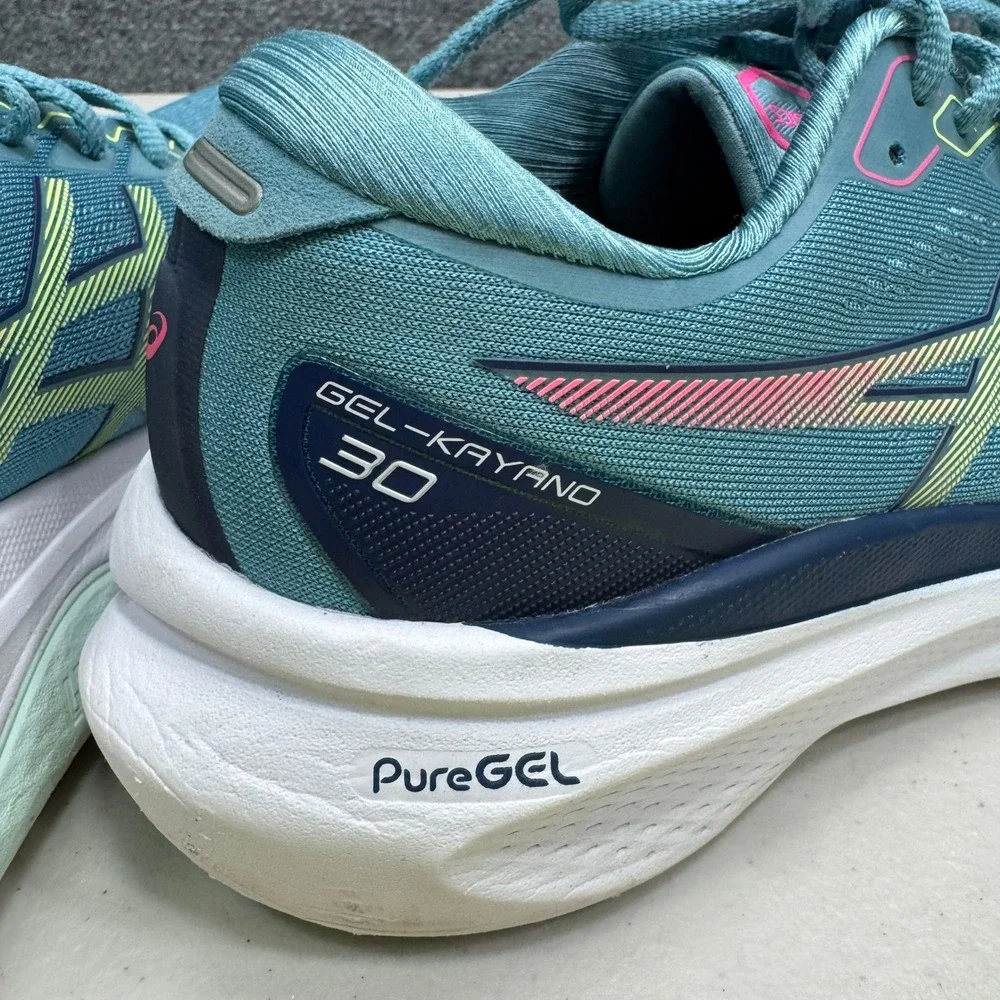 ASICS GEL-Kayano 30 Running Shoes Womens 10 Blue Pink PureGEL Athletic Running